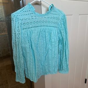 J. Crew lace top.
